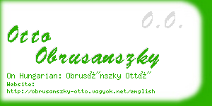 otto obrusanszky business card